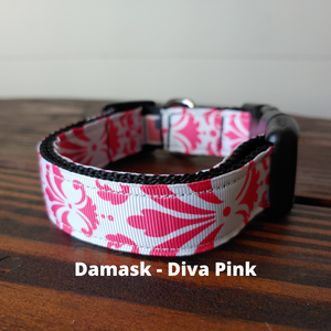 Damask Collar - Diva Pink