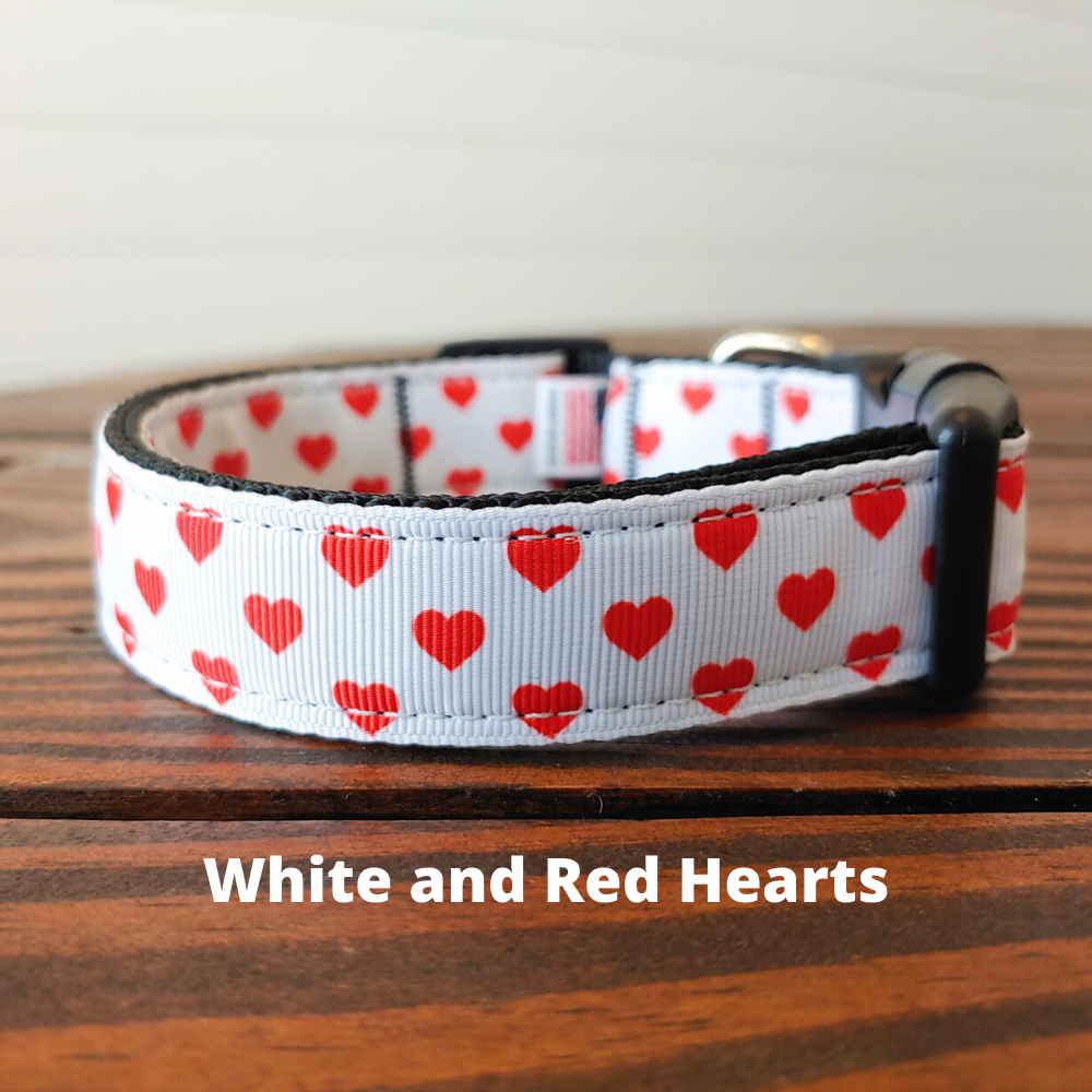 White and Red Hearts